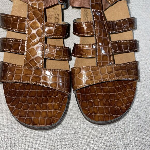 SAS Women’s Strappy Sandals Size 8.5 M Brown Leather Outdoors Going Out Party - Picture 7 of 12